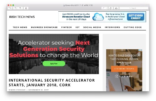 Irish Tech News Features the International Security Accelerator