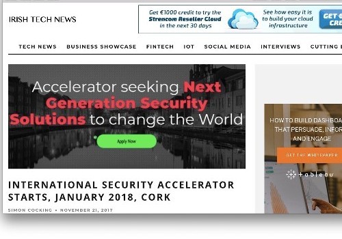 Irish Tech News Features the International Security Accelerator