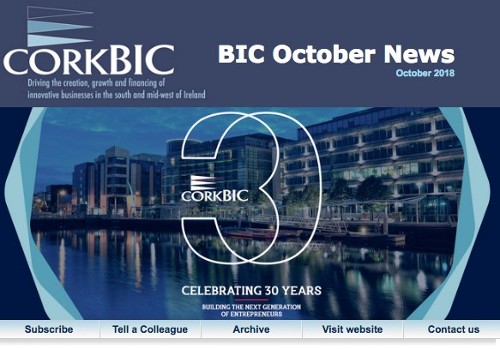 CorkBIC October Newsletter - Celebrating 30 Years